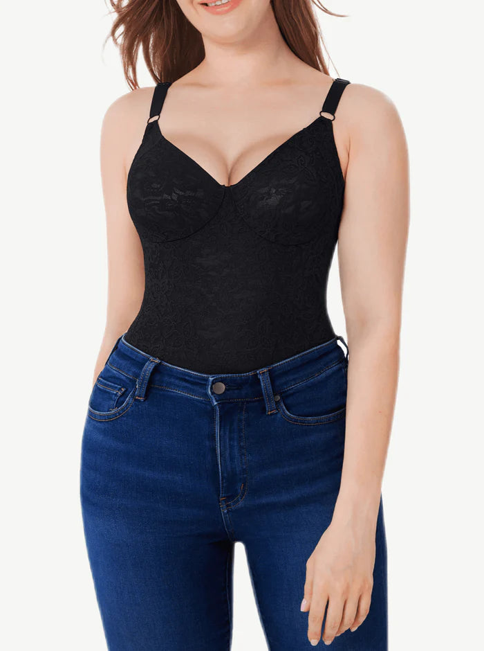 V-neck Lace Body suit Abdominal Shaping