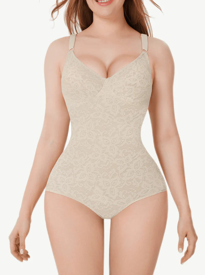 V-neck Lace Body suit Abdominal Shaping